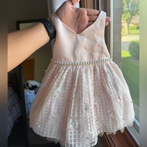American Princess Blush Dress with Pearl Accents